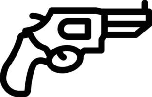 illustration vectorielle de revolver sur un fond. symboles de qualité premium. icônes vectorielles pour le concept et la conception graphique. vecteur