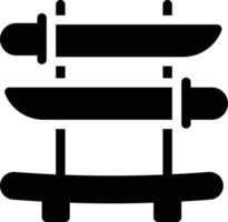 illustration vectorielle katana sur un fond. symboles de qualité premium. icônes vectorielles pour le concept et la conception graphique. vecteur