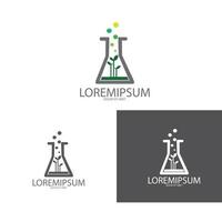 vecteur de logo de laboratoire vert