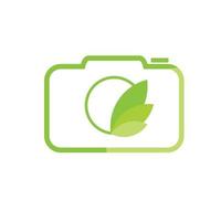 logo de l'appareil photo vert vecteur