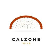 logo abstrait illustration pizza calzone vecteur