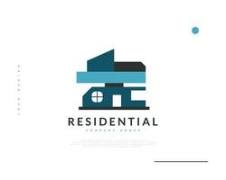 conception de logo de maison moderne et minimaliste pour l'industrie du logo immobilier. logo de maison élégant pour l'identité de marque d'entreprise d'architecture ou de construction vecteur