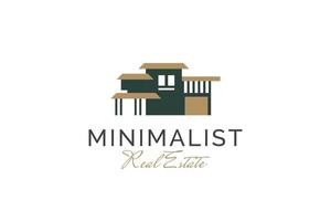 design de logo immobilier moderne et minimaliste élégant. logo de bâtiment ou de construction pour l'identité de l'industrie immobilière vecteur