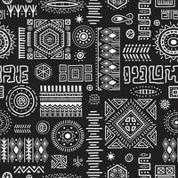 arrière-plan transparent de formes africaines abstraites, motif de décoration géométrique tribale vecteur