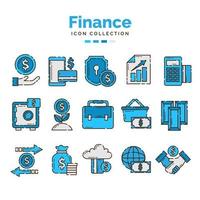 collection d'icônes de finances vecteur