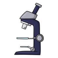 microscope métallique pour la recherche, illustration vectorielle en style cartoon sur fond blanc vecteur