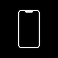 smartphone, vecteur d'icône de téléphone portable dans le style monochrome