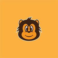 logo de mascotte de bébé singe mignon vecteur