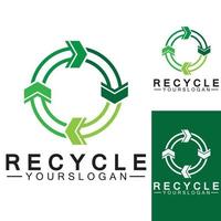 flèche verte recycler logo vecteur icône modèle
