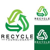 flèche verte recycler logo vecteur icône modèle