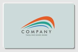 création de logo abstrait swoosh, logo utilisable pour les entreprises et les sociétés financières vecteur