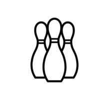 pin bowling icône vector logo design style plat branché