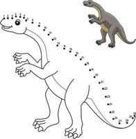 point à point lufengosaurus dinosaure isolé vecteur