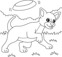 Coloriage chien chihuahua pour les enfants vecteur