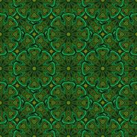 modèle sans couture abstrait avec fleur de mandala. mosaïque, carrelage, pois. fond fleuri. vecteur