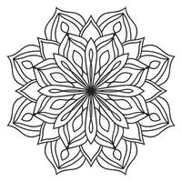 joli mandala. fleur doodle ronde ornementale isolée sur fond blanc. ornement décoratif géométrique dans un style oriental ethnique. vecteur