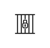 modèle de conception de logo vectoriel icône prison