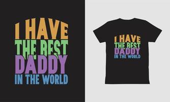j'ai le meilleur papa du monde-t-shirt, conception de la fête des pères. vecteur