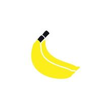 modèle de conception de logo icône fruits banane vecteur