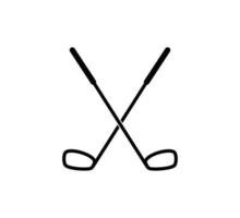 modèle de logo vectoriel icône golf bâton