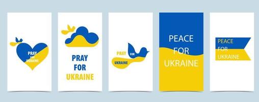 soutenir l'arrière-plan de l'ukraine. priez pour l'Ukraine vecteur