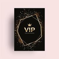 carte d'or abstraite vip vecteur