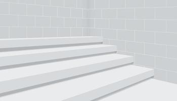 vecteur de fond blanc escalier 3d