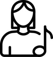 illustration vectorielle de fille de musique sur fond. symboles de qualité premium. icônes vectorielles pour le concept et la conception graphique. vecteur