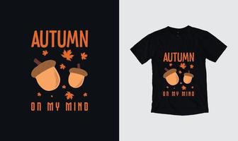 citations de vecteur d'automne. illustration pour les impressions sur t-shirts. illustration dessinée à la main d'automne avec lettrage à la main.