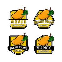 collection de logo de conception de vecteur d'insigne de mangue
