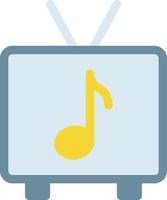 illustration vectorielle de télévision musique sur fond.symboles de qualité premium.icônes vectorielles pour le concept et la conception graphique. vecteur