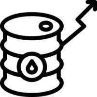 illustration vectorielle d'augmentation de tambour à huile sur fond.symboles de qualité premium.icônes vectorielles pour le concept et la conception graphique. vecteur