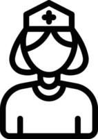 illustration vectorielle infirmière sur fond. symboles de qualité premium. icônes vectorielles pour le concept et la conception graphique. vecteur