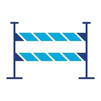 icône de deux couleurs de glyphe de barrière de police vecteur