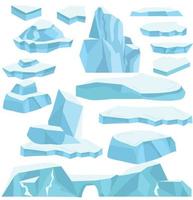 pièces de jeu de vecteur iceberg bleu