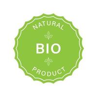 timbre vert ligne ogm gratuit. étiquette alimentaire naturelle sans ogm. aucun signe d'ingrédients génétiquement modifiés. bio eco food pour le logo de contour végétalien. autocollant de produit biologique végétarien. illustration vectorielle isolée. vecteur