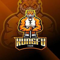 esport de tigre de kungfu vecteur