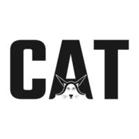 fichier vectoriel de conception de logo de chat