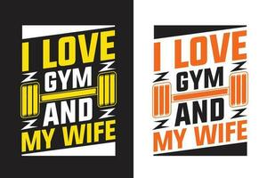 t-shirt de musculation d'entraînement de fitness de gym créative vecteur