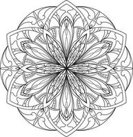 vecteur gratuit de mandala de fleur circulaire sur blanc