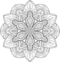 vecteur gratuit de mandala de fleur circulaire sur blanc