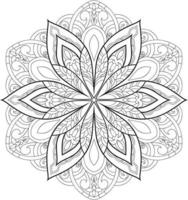 vecteur gratuit de mandala de fleur circulaire sur blanc