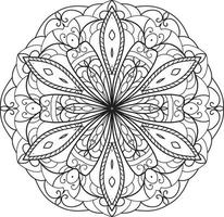 vecteur gratuit de mandala de fleur circulaire sur blanc