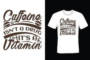 conception de t-shirt café, vintage, typographie vecteur