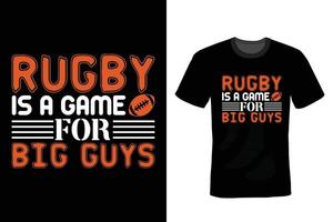 conception de t-shirt de rugby, vintage, typographie vecteur