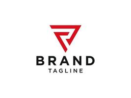 logo abstrait de la lettre initiale r. style linéaire rouge isolé sur fond blanc. utilisable pour les logos d'entreprise, de technologie et de marque. élément de modèle de conception de logo vectoriel plat.