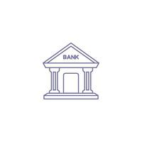 vecteur d'icône de bâtiment de banque financière