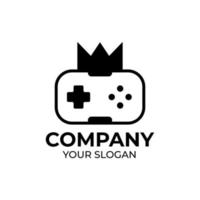 conception du logo de la manette de jeu king vecteur