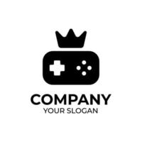 conception du logo de la manette de jeu king vecteur