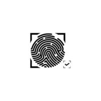 vecteur d'icône d'authentification biométrique créative